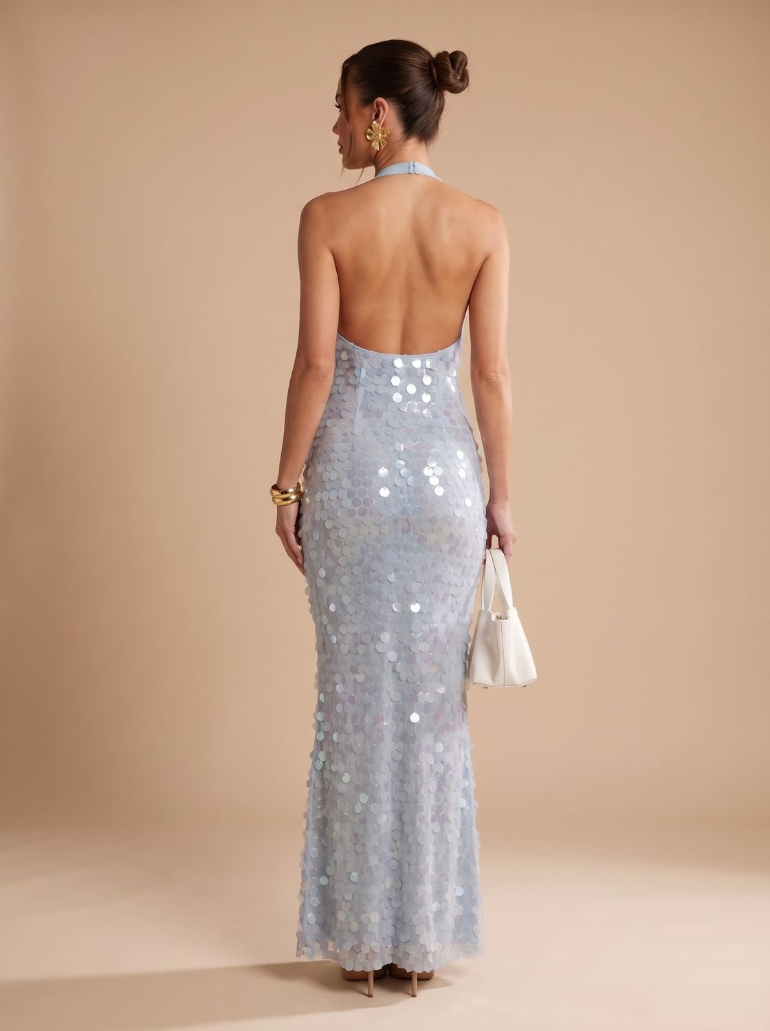 Abendkleid Damen mit Cowl-Neck und figurbetonender Silhouette - 3 - Trendlinie