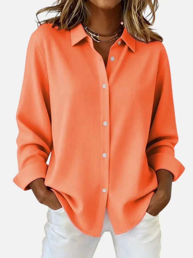 Bluse Damen mit klassischem Kragen und lässiger Passform - 3 - Trendlinie