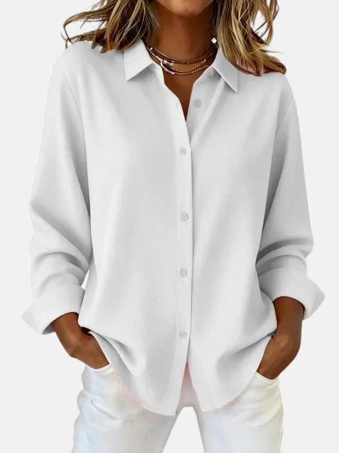 Bluse Damen mit klassischem Kragen und lässiger Passform - 4 - Trendlinie