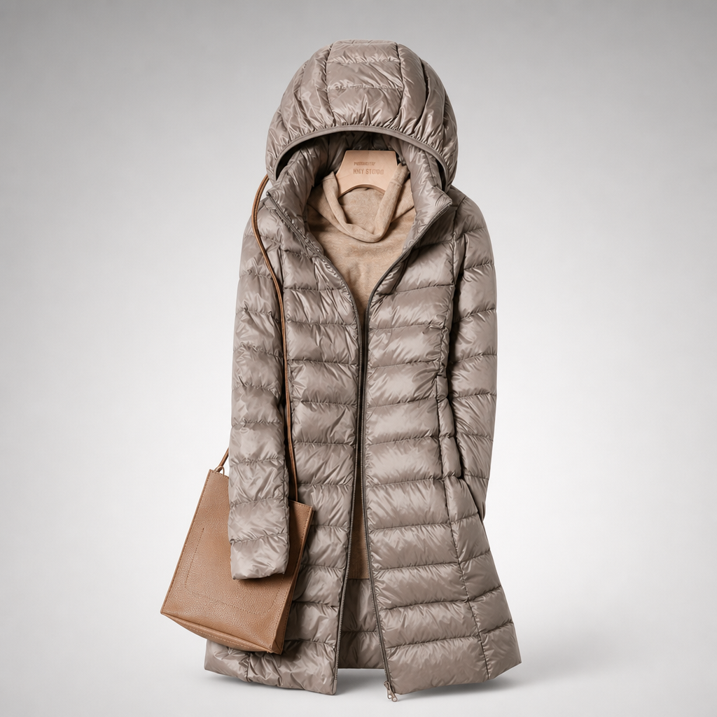 Damen Steppjacke mit Kapuze und figurbetontem Schnitt - 4 - Trendlinie