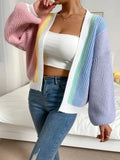Bunter Damen Cardigan mit weitem Schnitt und lässigem Design | T&S - 1 - Trendlinie