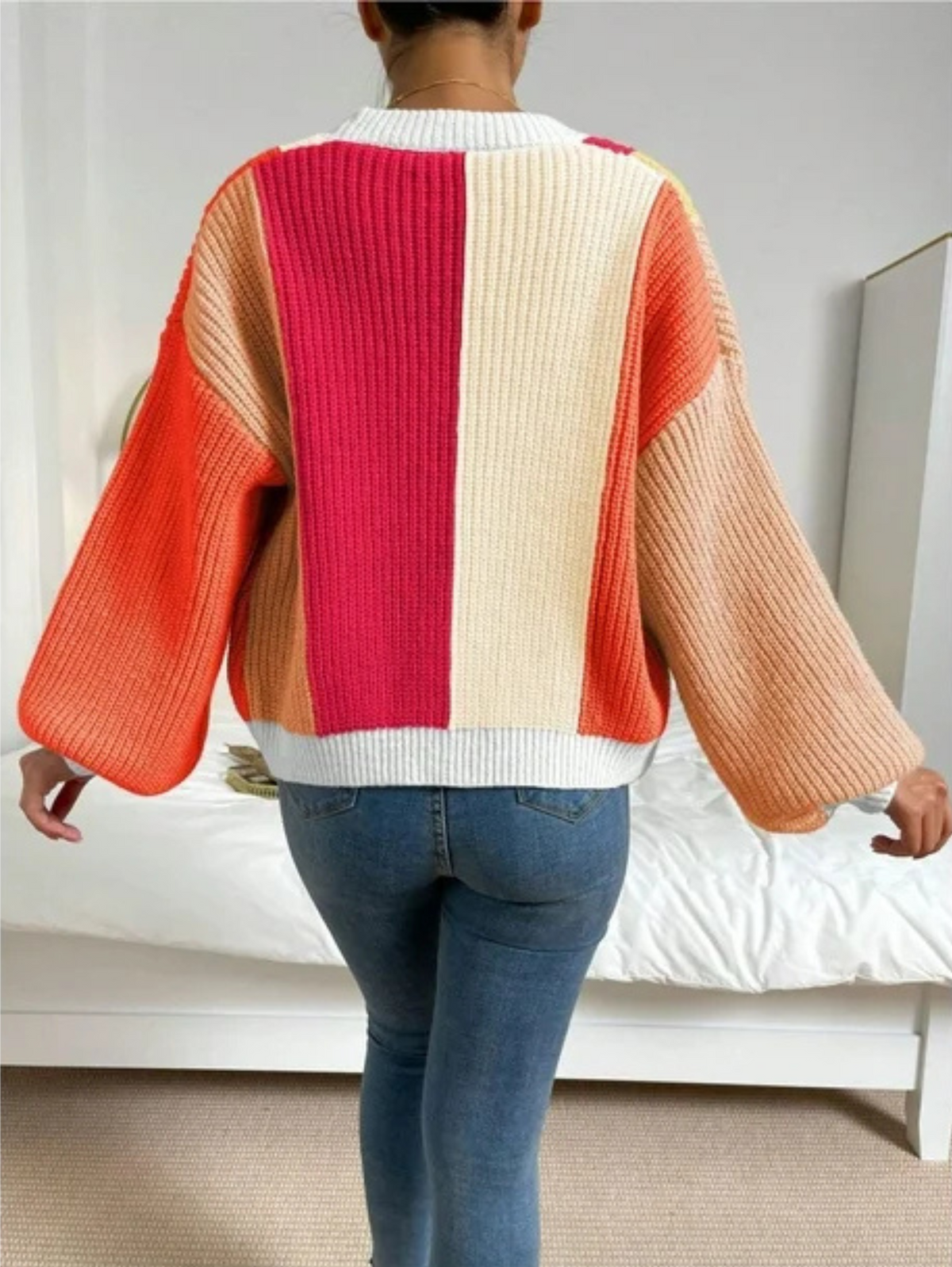 Bunter Damen Cardigan mit weitem Schnitt und lässigem Design | T&S - 12 - Trendlinie