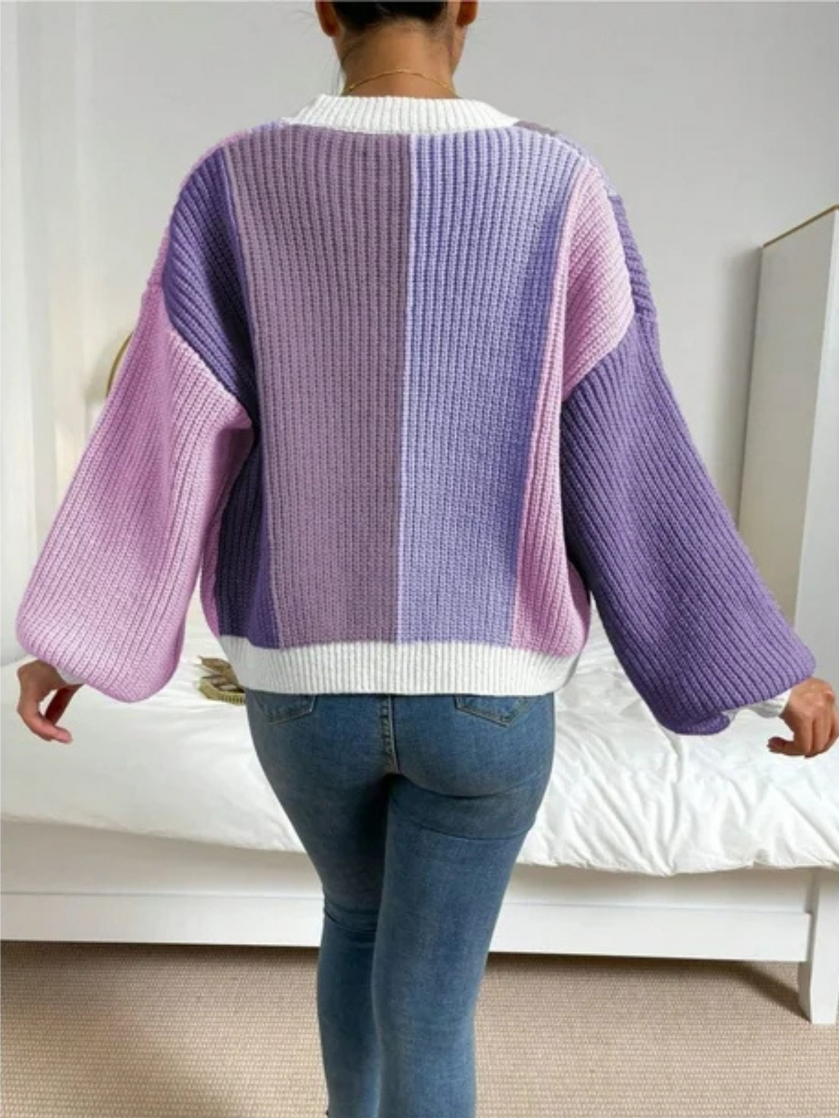 Bunter Damen Cardigan mit weitem Schnitt und lässigem Design | T&S - 14 - Trendlinie