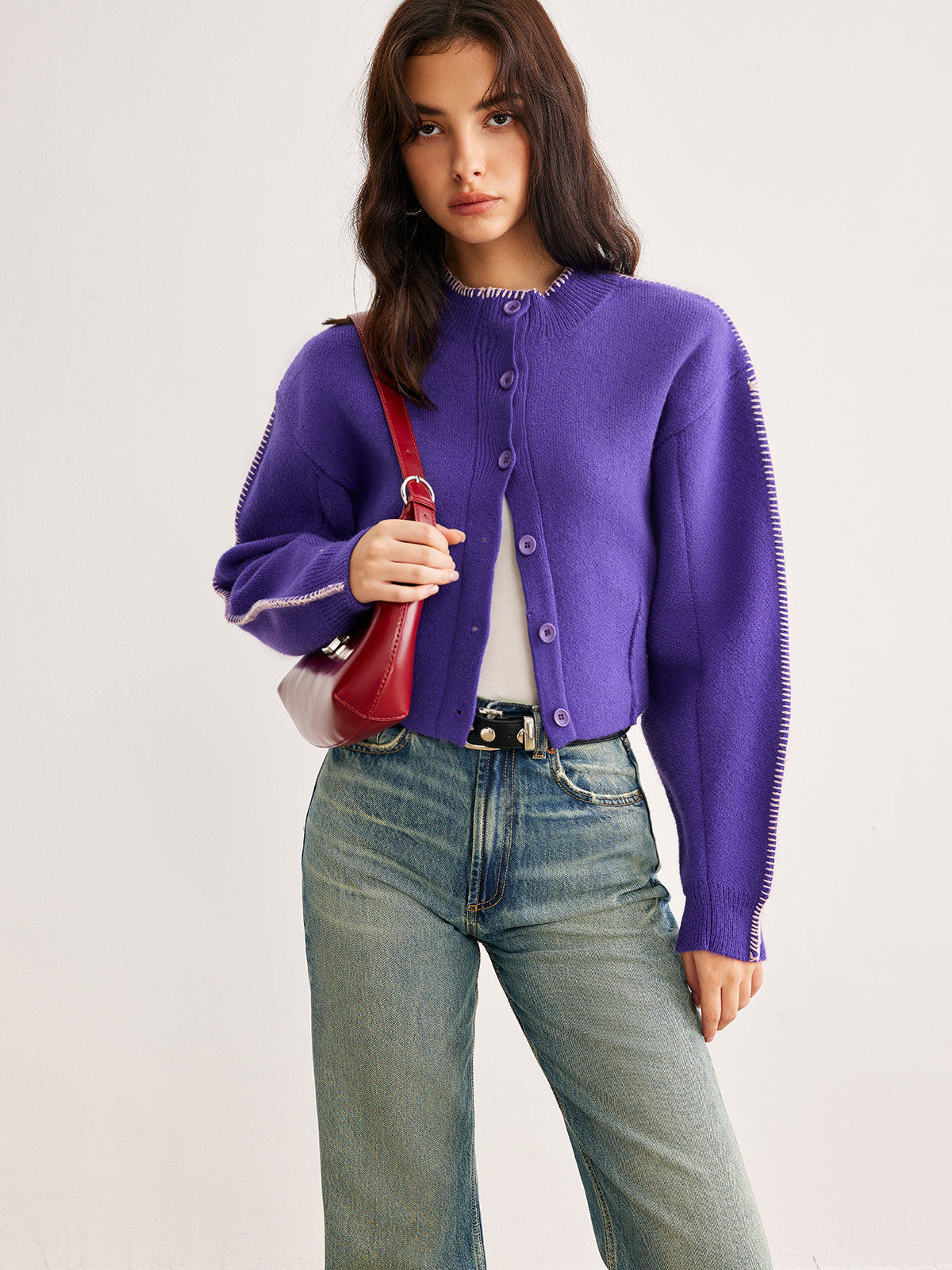 Damen Cardigan mit Knopfverschluss und lässigem Schnitt | T&S - 2 - Trendlinie