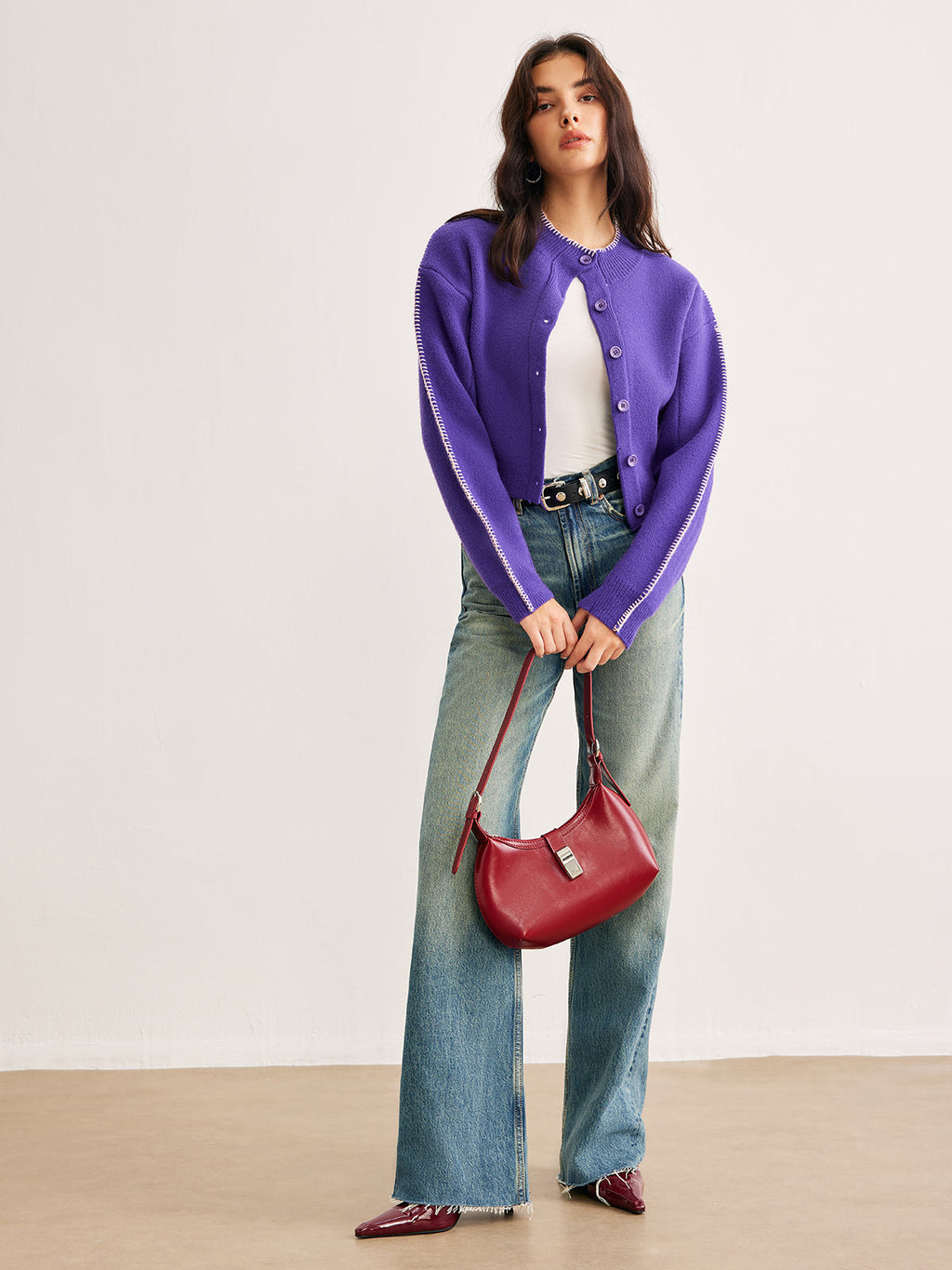 Damen Cardigan mit Knopfverschluss und lässigem Schnitt | T&S - 4 - Trendlinie