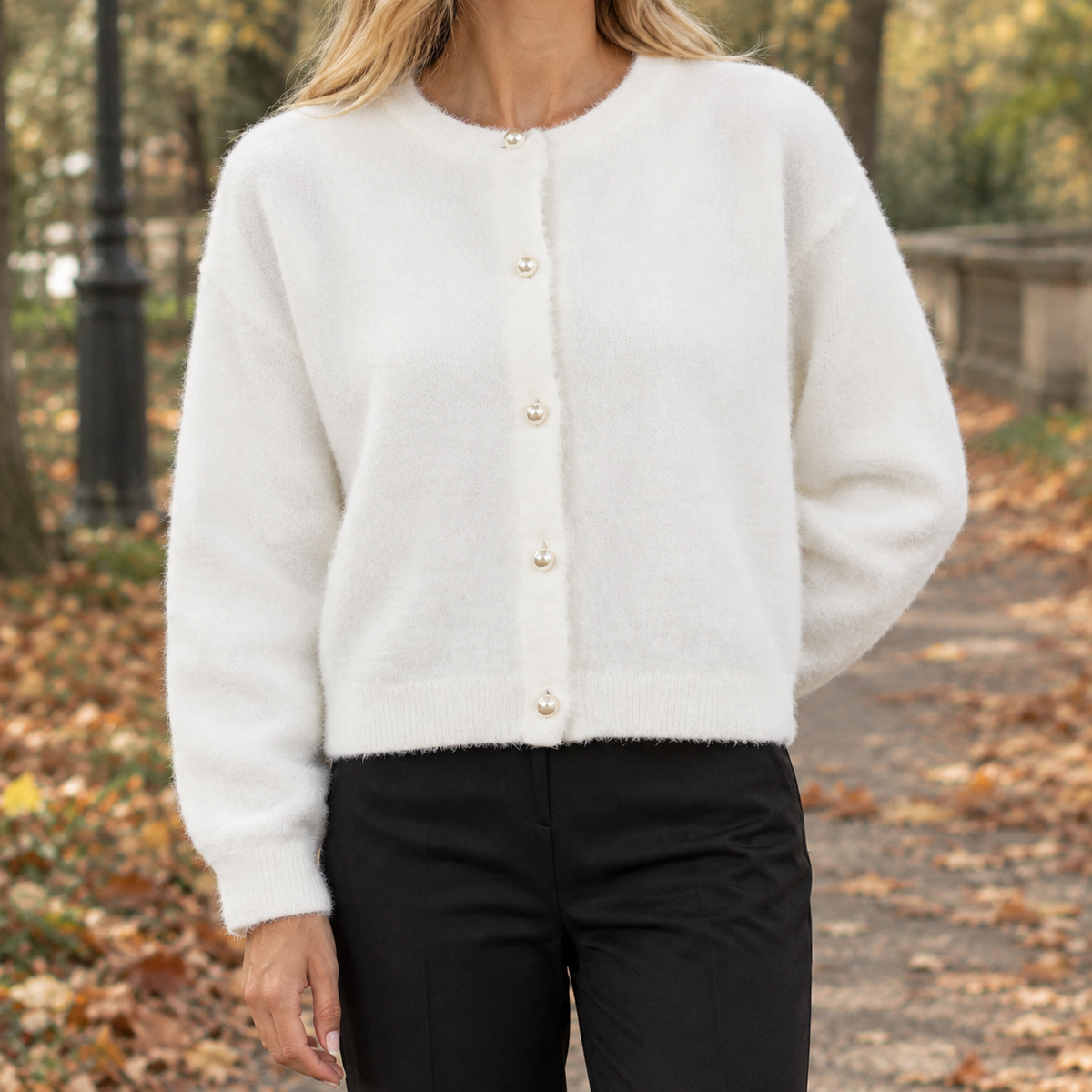 Damen Cardigan mit Knopfleiste und langen Ärmeln | T&S - 1 - Trendlinie