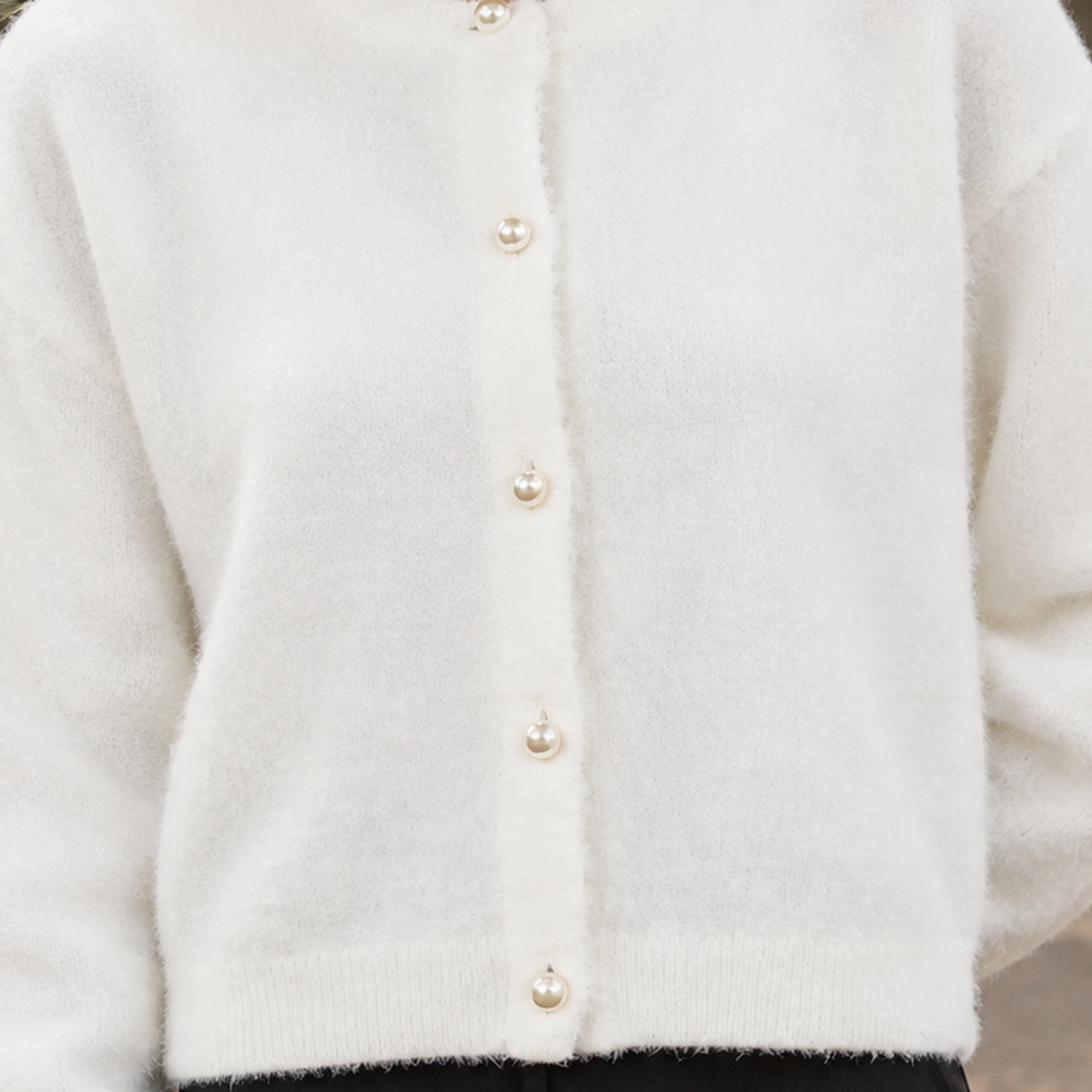 Damen Cardigan mit Knopfleiste und langen Ärmeln | T&S - 2 - Trendlinie