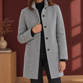 Damenmantel mit gerader Silhouette und Stehkragen - 1 - Trendlinie