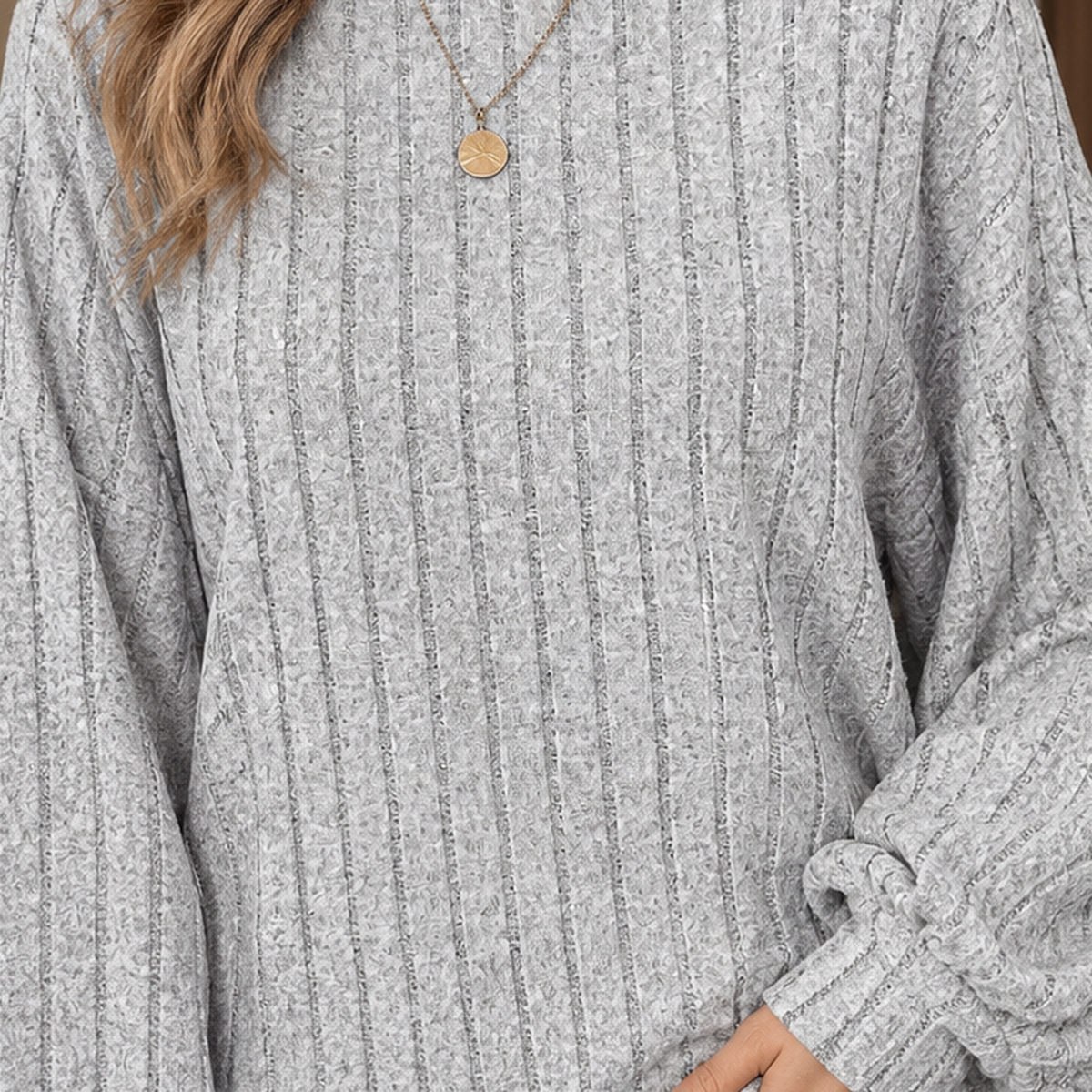 Pullover Damen mit weitem Schnitt und voluminösen Ärmeln - 2 - Trendlinie