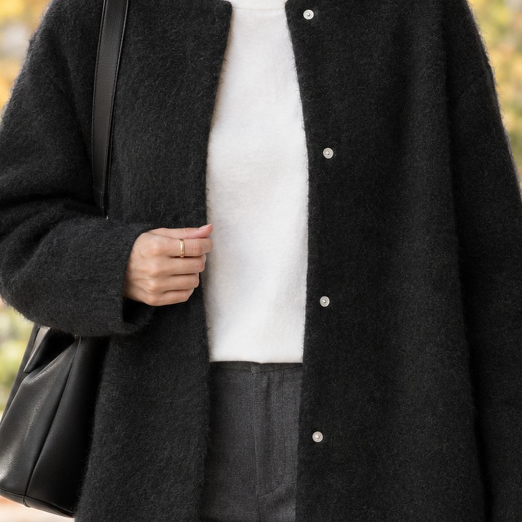 Cardigan Damen mit legerer Passform und Knopfdetails - 2 - Trendlinie