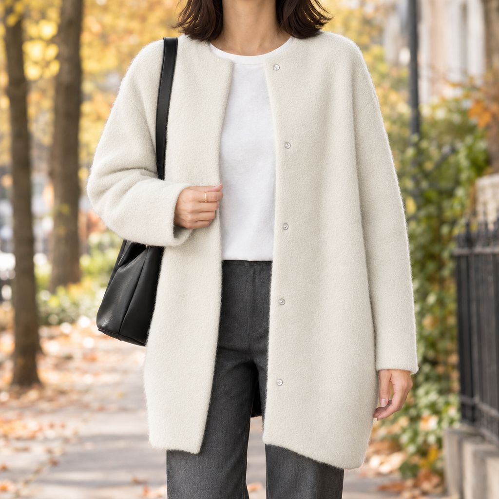 Cardigan Damen mit legerer Passform und Knopfdetails - 3 - Trendlinie