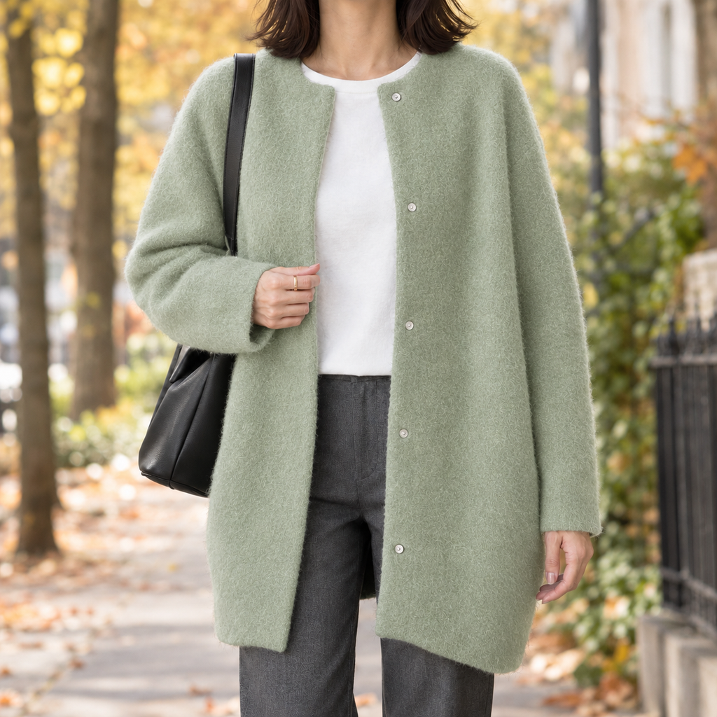 Cardigan Damen mit legerer Passform und Knopfdetails - 6 - Trendlinie