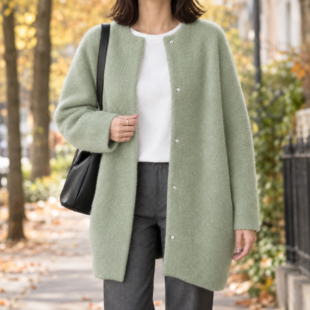Cardigan Damen mit legerer Passform und Knopfdetails - 6 - Trendlinie