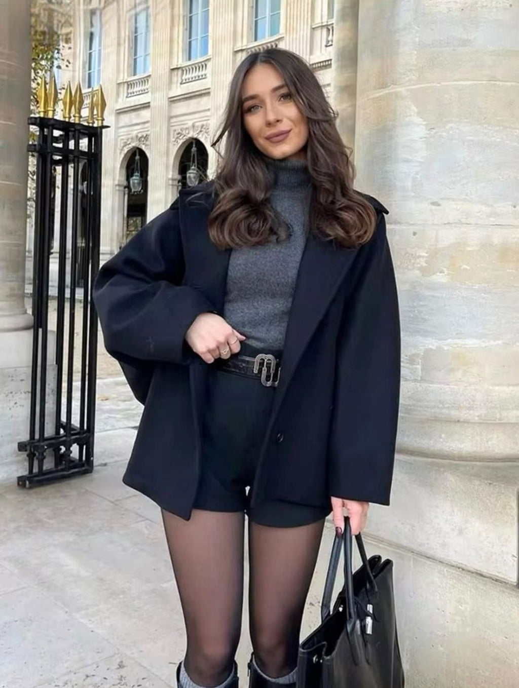 Oversized Damenjacke mit Knopfverschluss und lässigem Schnitt - 4 - Trendlinie