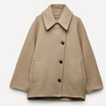 Oversized Damenjacke mit Knopfverschluss und lässigem Schnitt - 16 - Trendlinie
