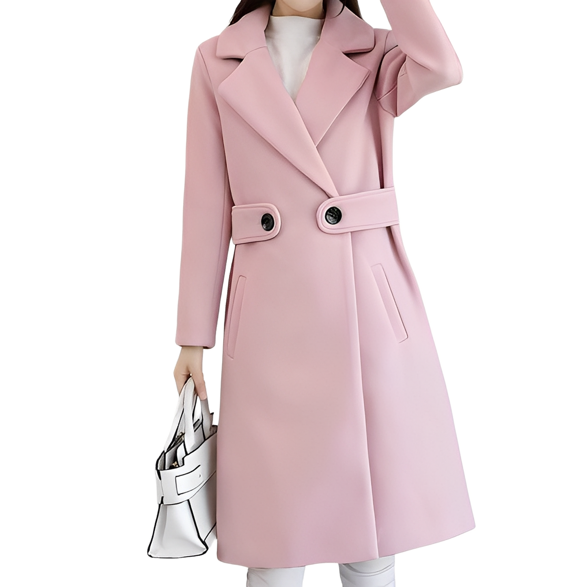 Damen Mantel mit tailliertem Schnitt und Gürtel - 3 - Trendlinie