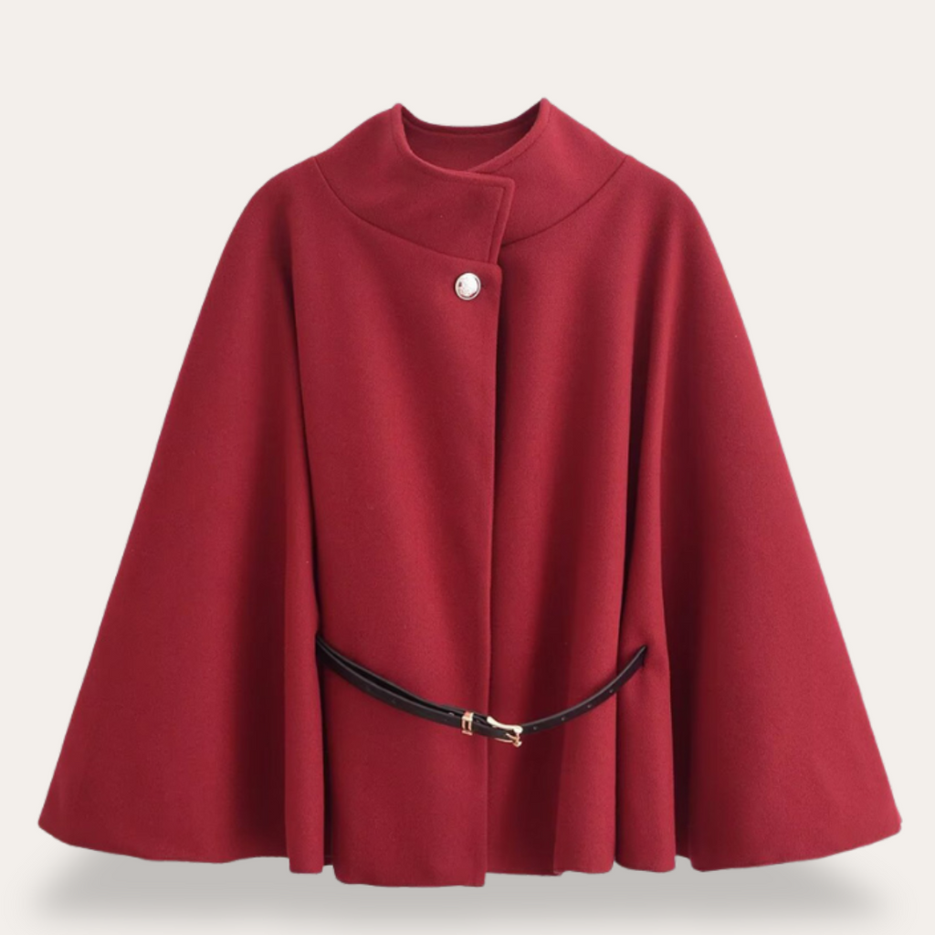 Wickelmantel Damen mit Taillengürtel und Stehkragen - 2 - Trendlinie
