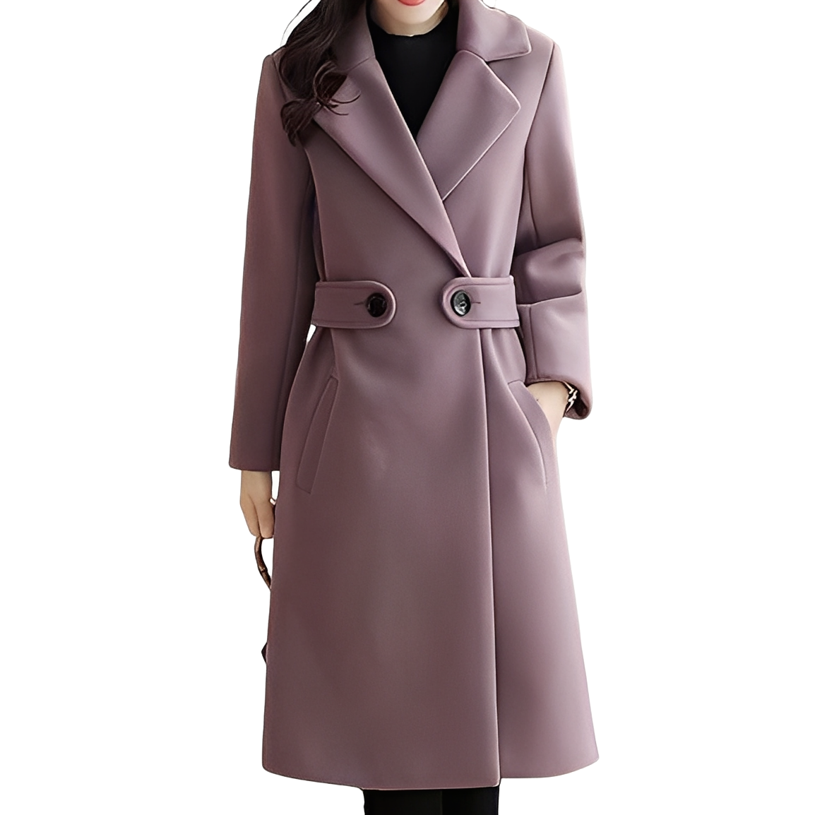 Damen Mantel mit tailliertem Schnitt und Gürtel - 4 - Trendlinie