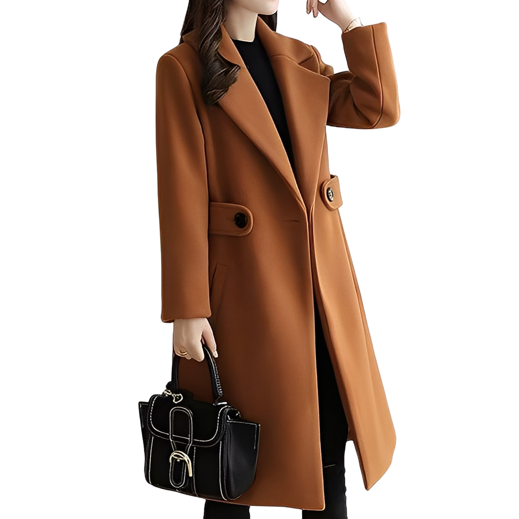 Damen Mantel mit tailliertem Schnitt und Gürtel - 5 - Trendlinie