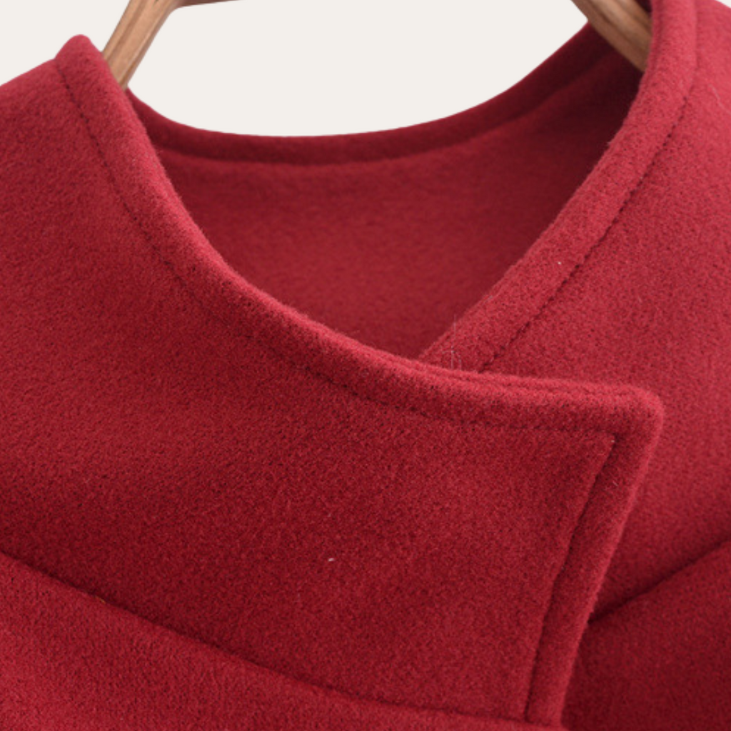 Wickelmantel Damen mit Taillengürtel und Stehkragen - 4 - Trendlinie