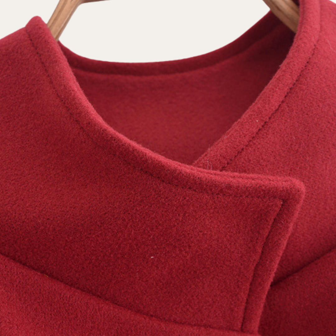 Wickelmantel Damen mit Taillengürtel und Stehkragen - 4 - Trendlinie
