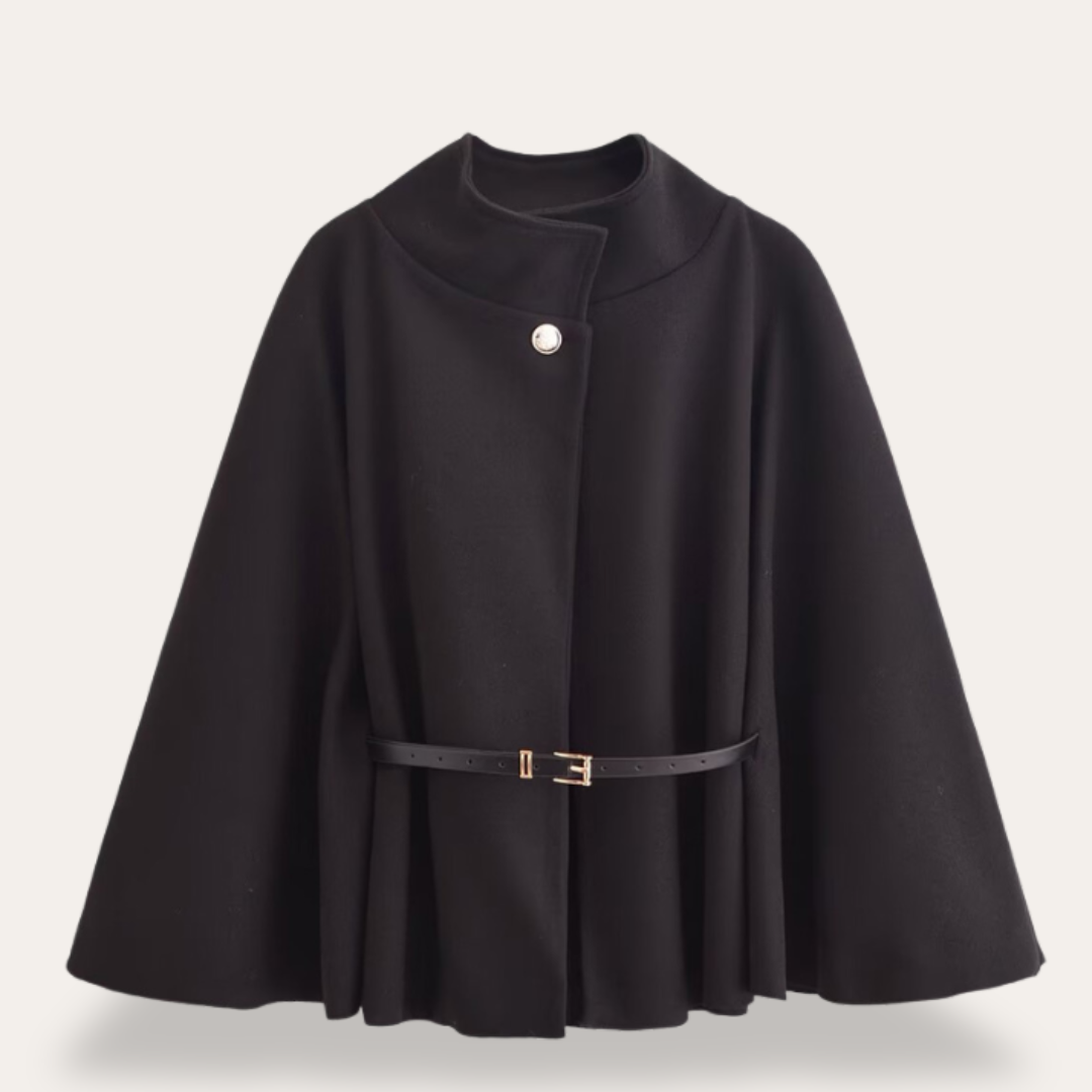 Wickelmantel Damen mit Taillengürtel und Stehkragen - 8 - Trendlinie