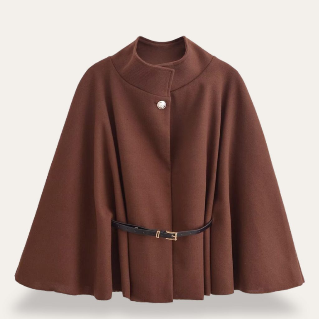 Wickelmantel Damen mit Taillengürtel und Stehkragen - 9 - Trendlinie