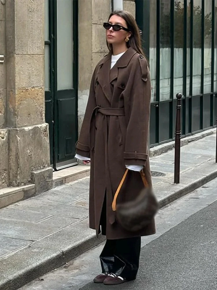 Damen Trenchcoat mit Gürtel und klassischem Schnitt - 2 - Trendlinie