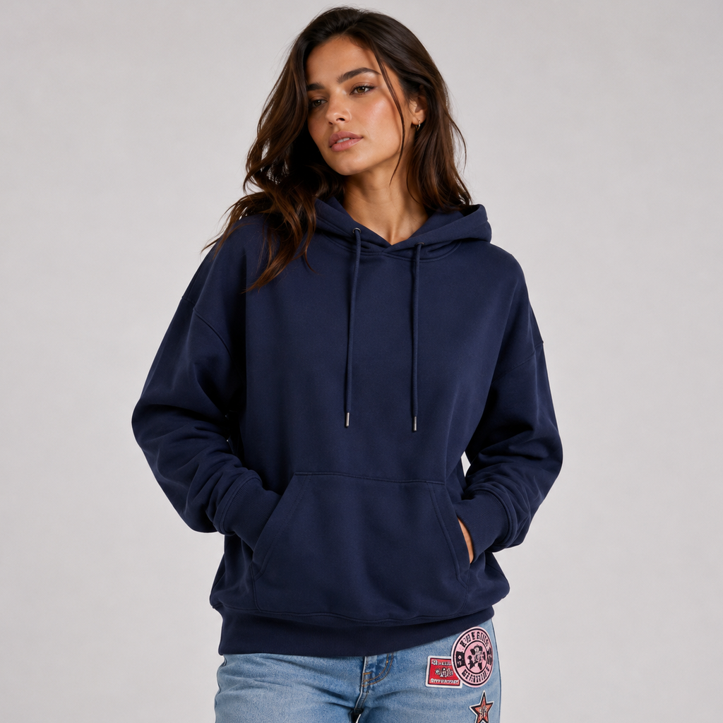 Damen Hoodie mit entspannter Passform und auffälligem Sternenprint - 2 - Trendlinie