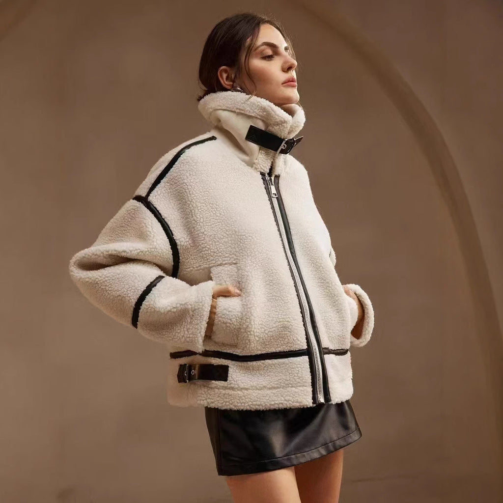 Damen Jacke mit hohem Kragen und praktischen Taschen - 2 - Trendlinie