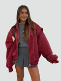 Oversized Jacke Damen mit auffälligen Nähten und praktischen Taschen - 1 - Trendlinie