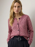 Stylischer Damen Cardigan mit Knöpfen und Rundhalsausschnitt - 1 - Trendlinie