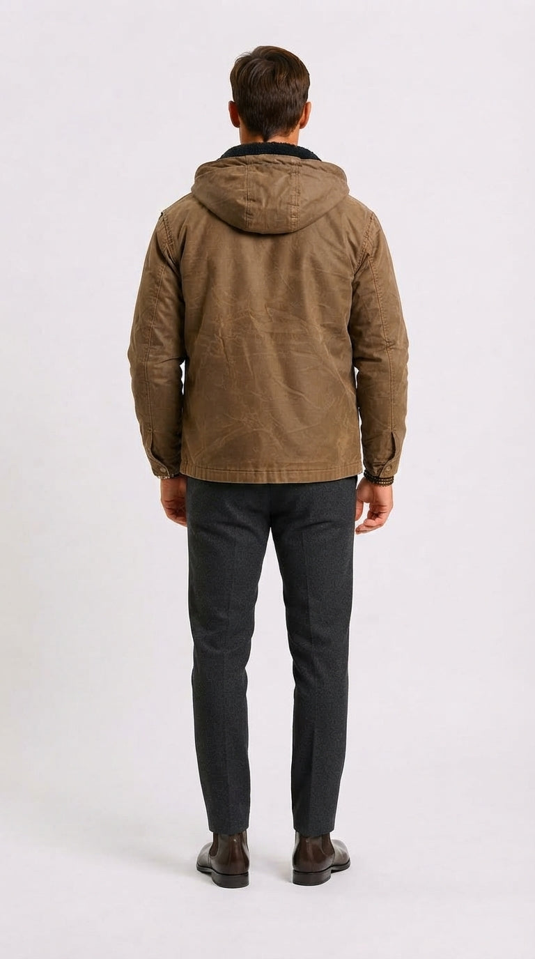 Sportliche Herrenjacke mit Kapuze und praktischen Taschen - 3 - Trendlinie