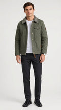 Modische Herren Jacke mit stylischem Kragen und praktischen Taschen - 1 - Trendlinie
