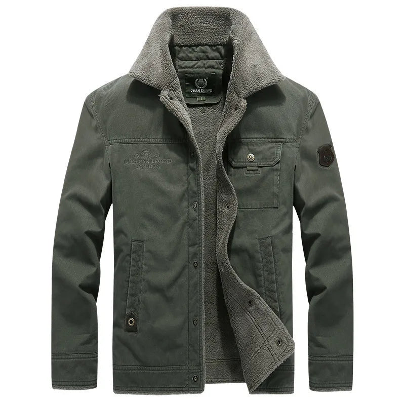 Modische Herren Jacke mit stylischem Kragen und praktischen Taschen - 6 - Trendlinie