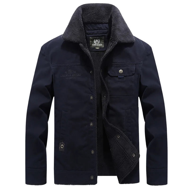 Modische Herren Jacke mit stylischem Kragen und praktischen Taschen - 8 - Trendlinie
