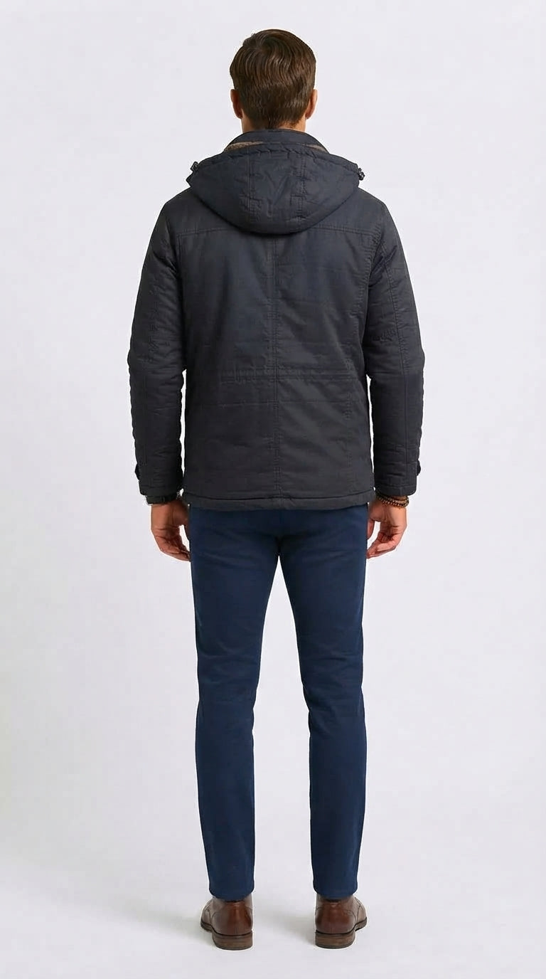 Winterjacke Damen mit abnehmbarer Kapuze und praktischen Taschen - 3 - Trendlinie