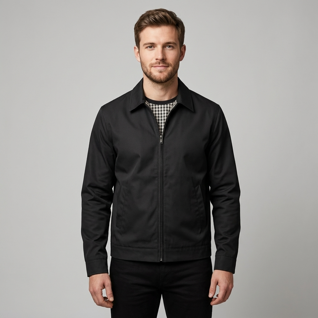 Herrenjacke mit Reißverschluss und klassischem Kragen - 7 - Trendlinie