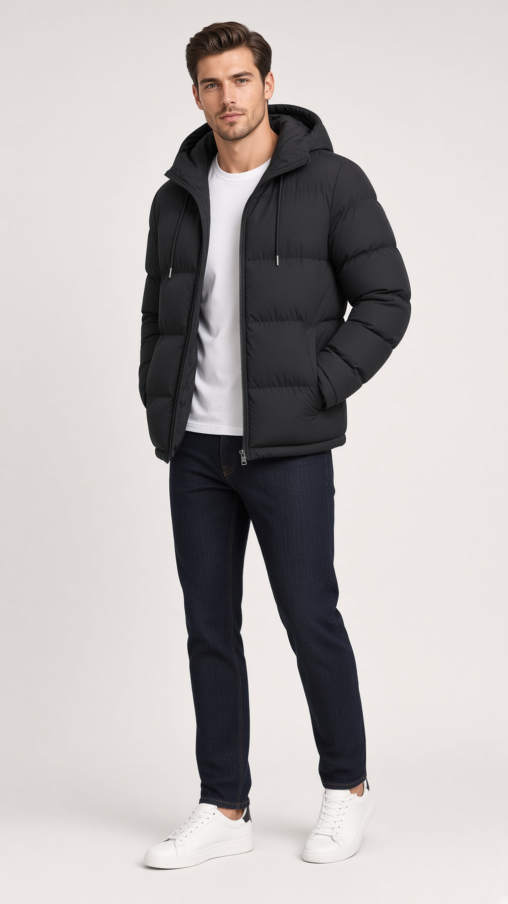 Stylische Winterjacke Damen mit Kapuze und taillierter Passform - 1 - Trendlinie