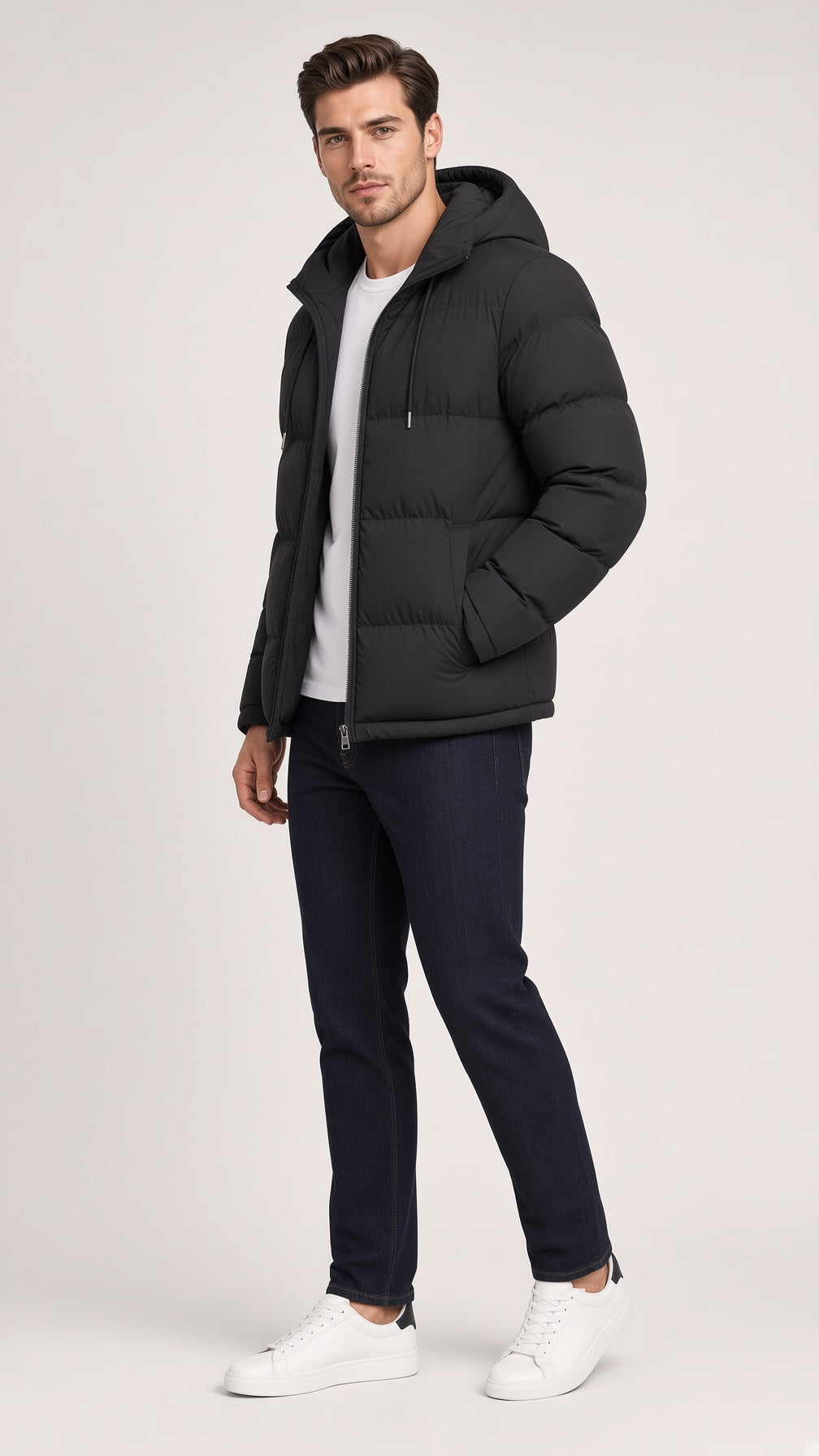 Stylische Winterjacke Damen mit Kapuze und taillierter Passform - 2 - Trendlinie