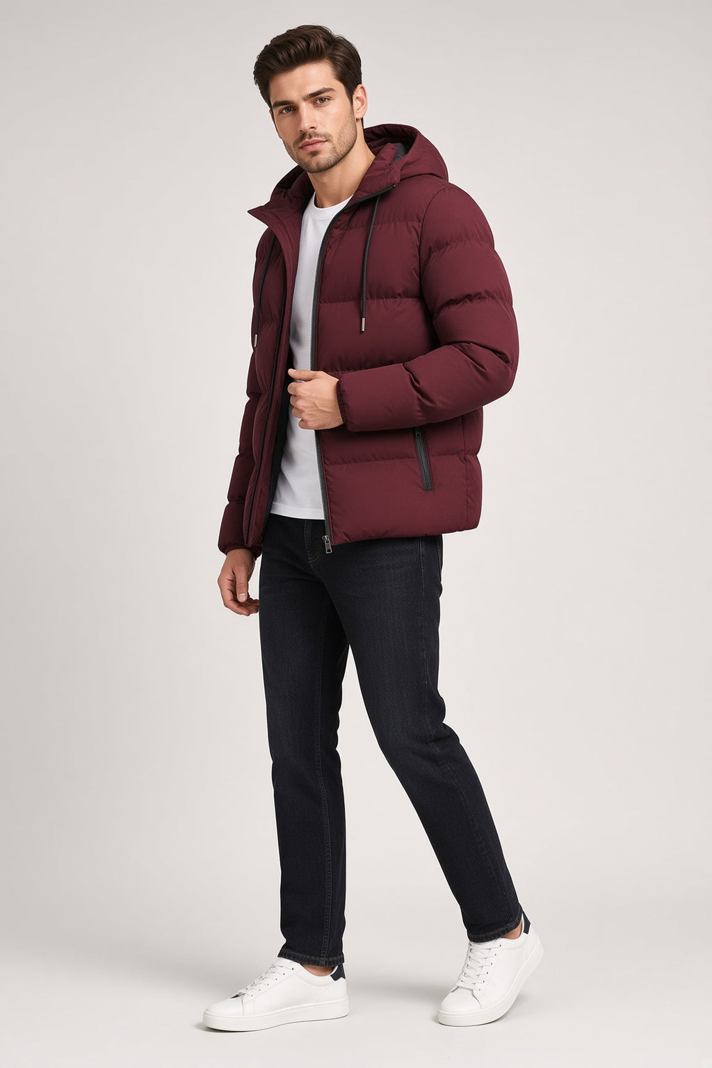 Stylische Winterjacke Damen mit Kapuze und taillierter Passform - 5 - Trendlinie