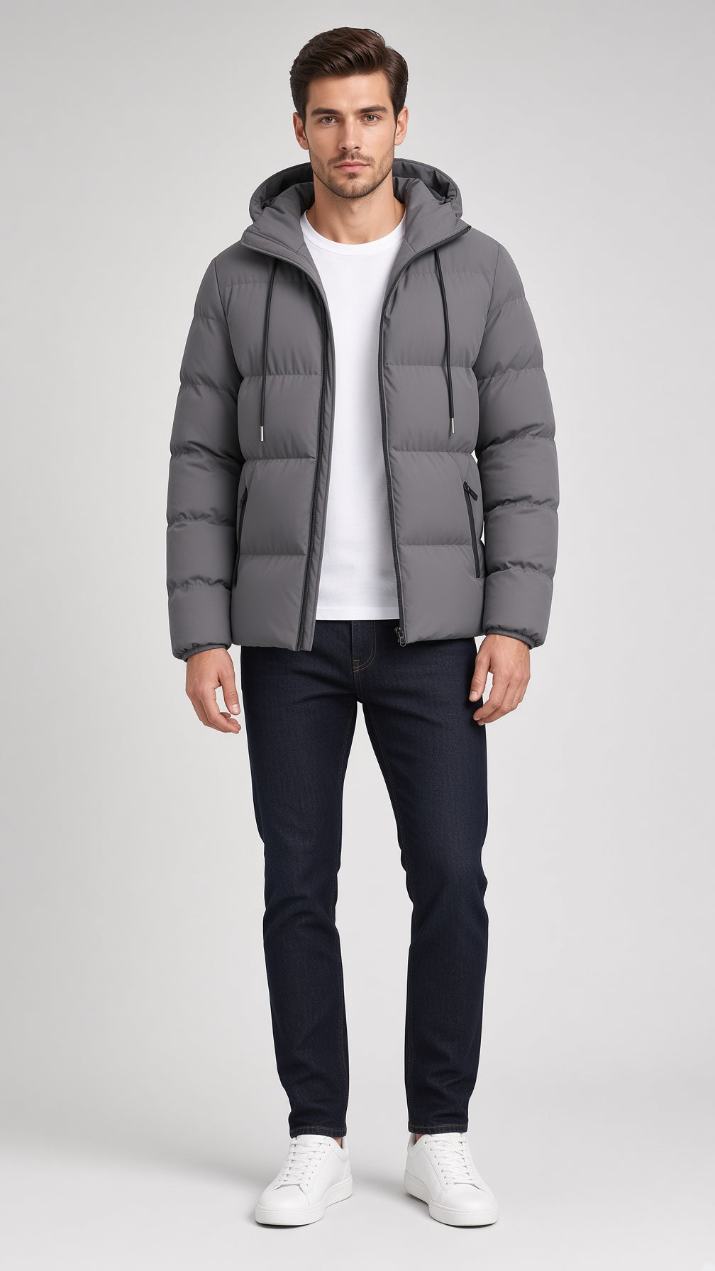 Stylische Winterjacke Damen mit Kapuze und taillierter Passform - 6 - Trendlinie