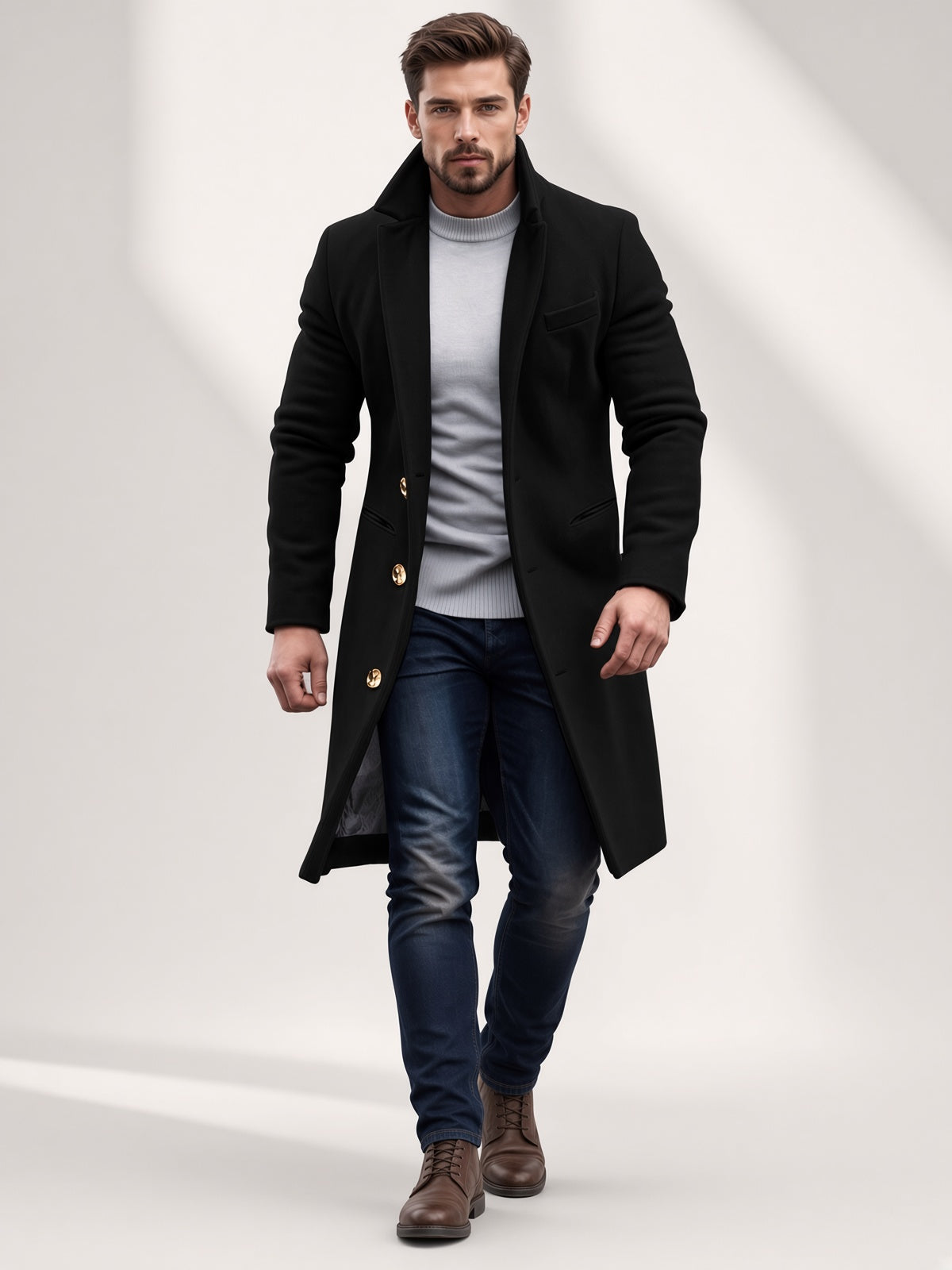 Eleganter Mantel Damen mit klassischem Schnitt und praktischen Taschen - 7 - Trendlinie