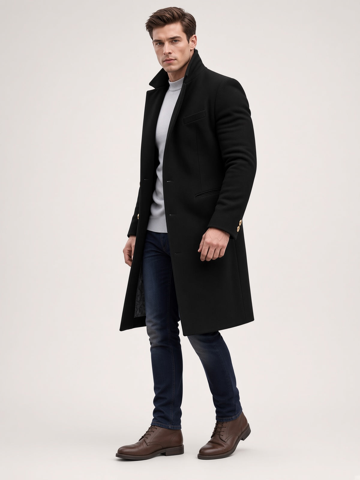 Eleganter Mantel Damen mit klassischem Schnitt und praktischen Taschen - 8 - Trendlinie