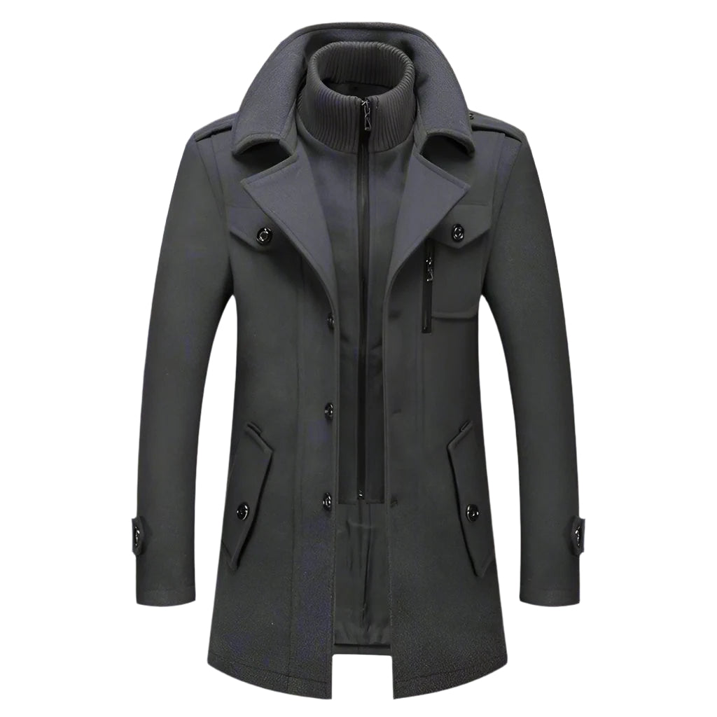 Herren Winterjacke mit hohem Kragen und praktischen Taschen - 6 - Trendlinie