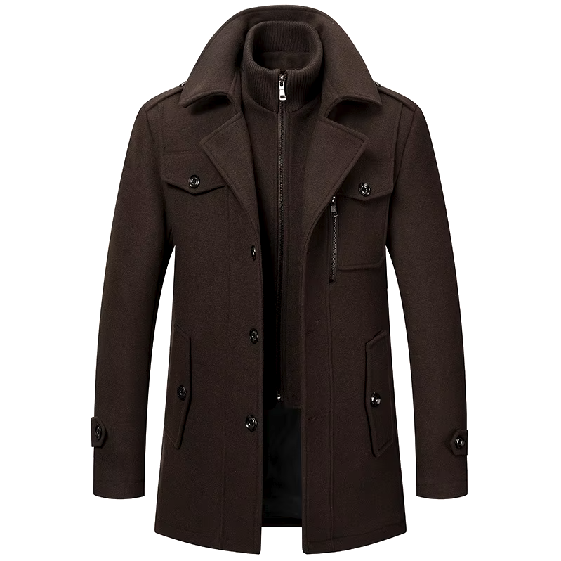 Herren Winterjacke mit hohem Kragen und praktischen Taschen - 9 - Trendlinie