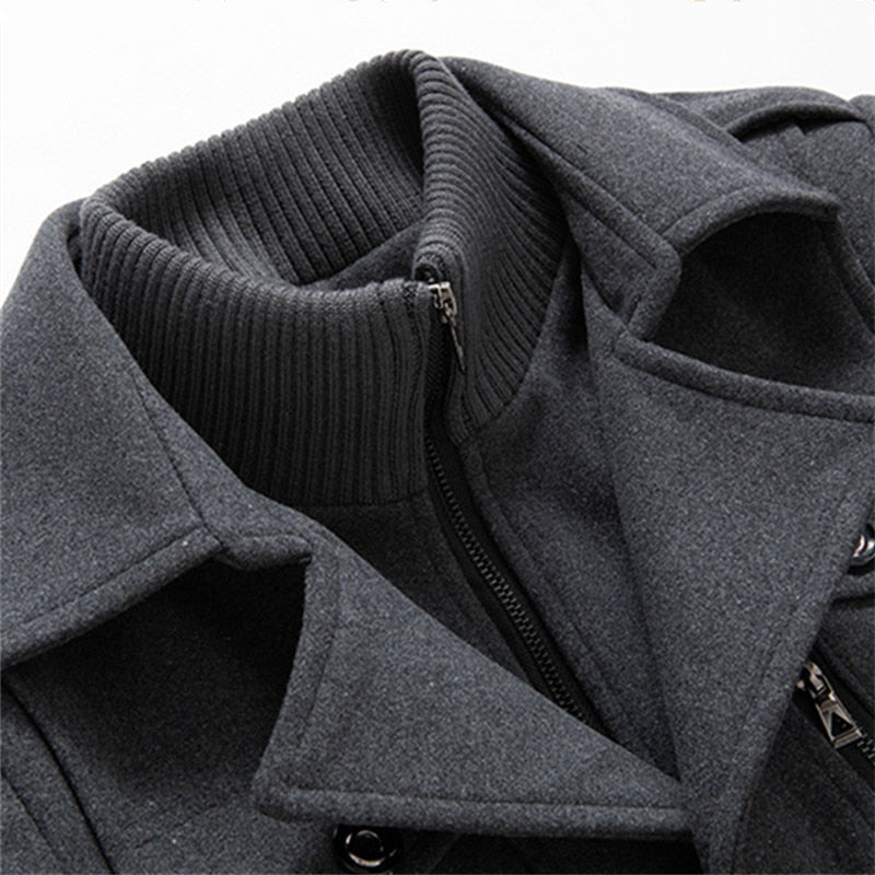 Herren Winterjacke mit hohem Kragen und praktischen Taschen - 10 - Trendlinie