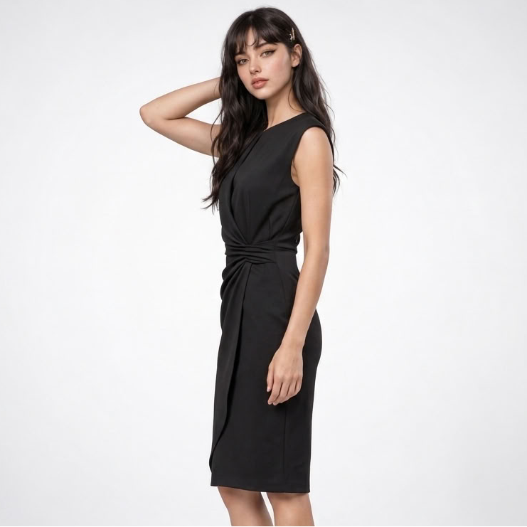 Wickelkleid Damen mit figurbetontem Schnitt und raffiniertem Ausschnitt - 3 - Trendlinie