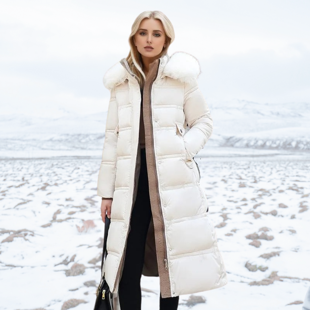Wintermantel Damen mit Kapuze und langem Schnitt - 4 - Trendlinie