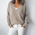Damen Pullover mit V-Ausschnitt und lässigem Schnitt - 4 - Trendlinie